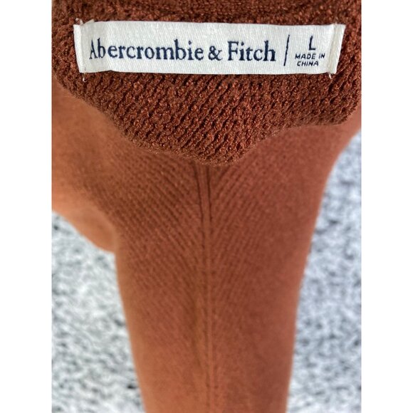 ABERCROMBIE & FITCH Knit Sweater Tank Shell Womens SZ L Ribbed V-Neck Academia - Picture 3 of 5